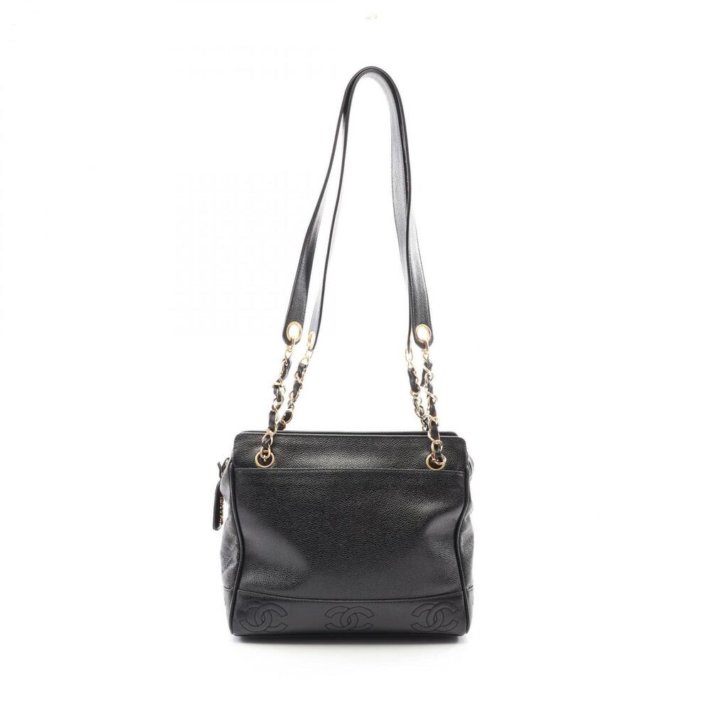 Chanel Triple Coco Mark Tote Bag Handbag, Caviar Leather (Grained Calfskin), ...